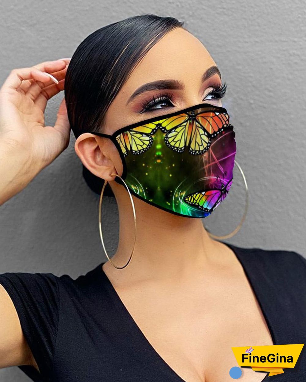 Butterfly Print Breathable Mouth Mask Washable And Reusable