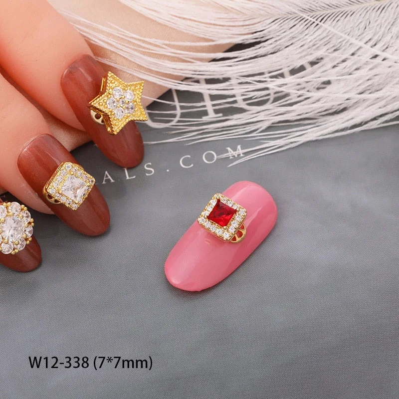 Japanese Nail Art Zircon High Speed Transfer Beads Rotatable Nail Alloy Pearlescent Nail Accessories DIY Nail Designer Supplies
