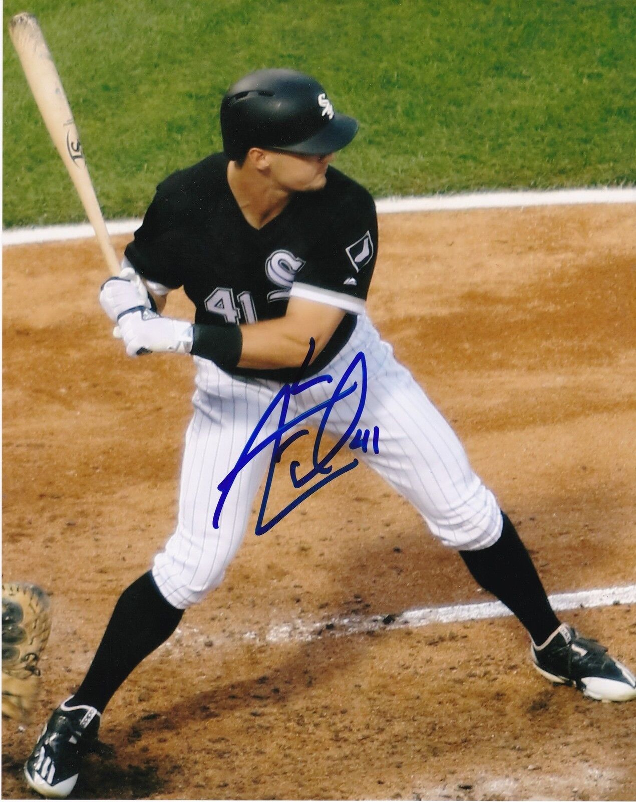 ADAM ENGEL CHICAGO WHITE SOX ACTION SIGNED 8x10