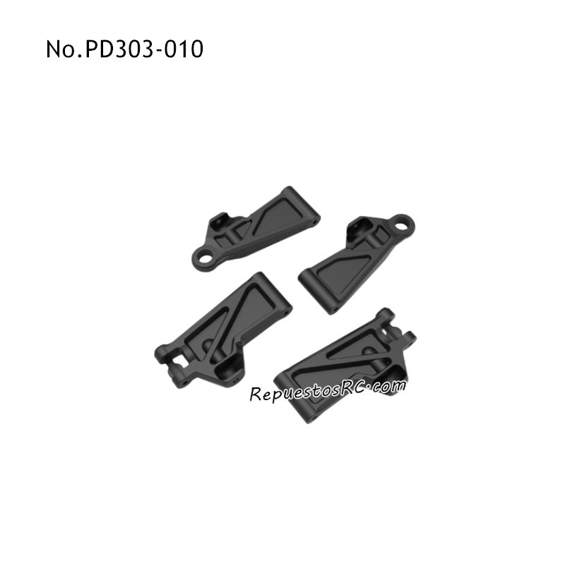 PD RACING TR16ii Piezas para Coches RC Brazo Basculante Inferior Delantero y Trasero PD303-010