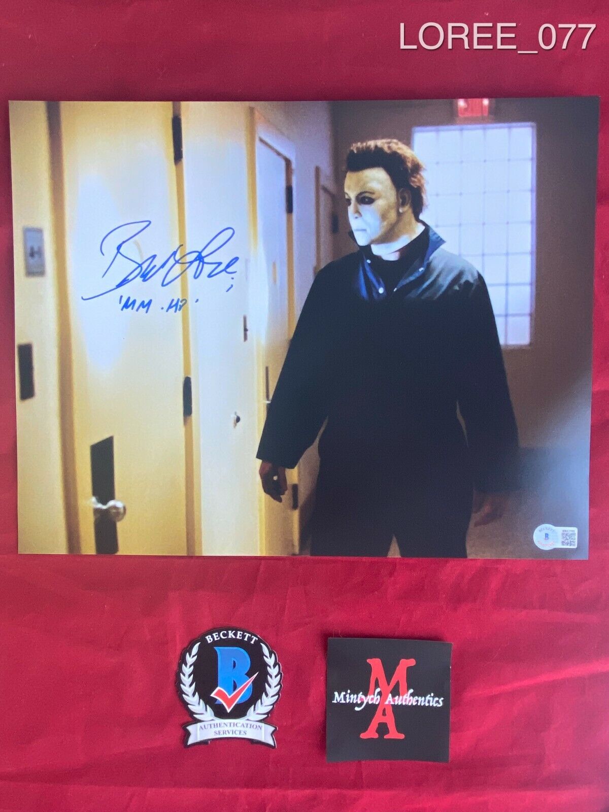 BRAD LOREE AUTOGRAPHED SIGNED 11x14 Photo Poster painting MICHAEL MYERS! HALLOWEEN! BECKETT COA