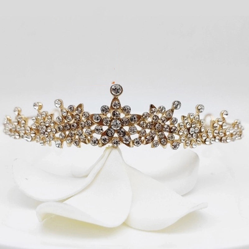 Minimalist Flower Imitation Pearl Alloy Rhinestone Hair Band 1 Piece