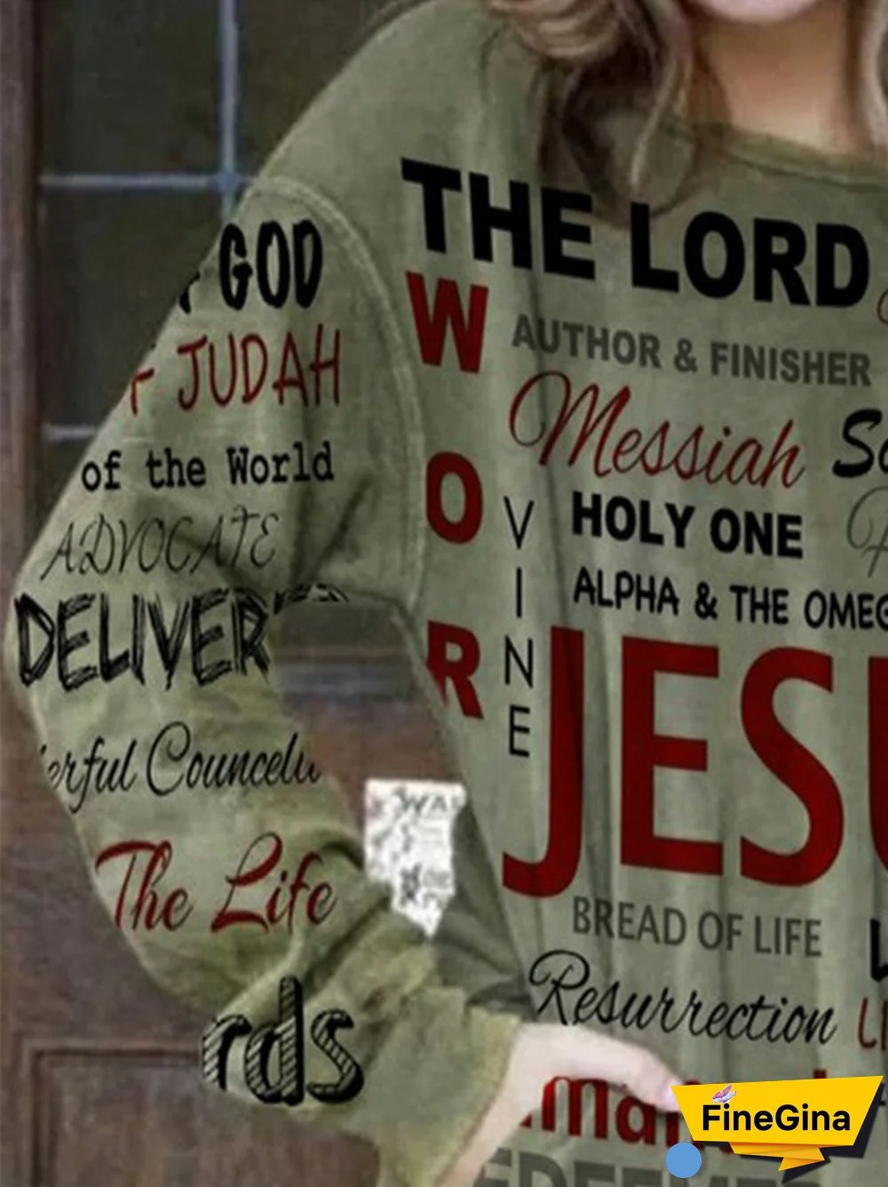 Vintage Letters Printed Crew Neck Long Sleeve Pockets Plus Size Casual Sweatshirts