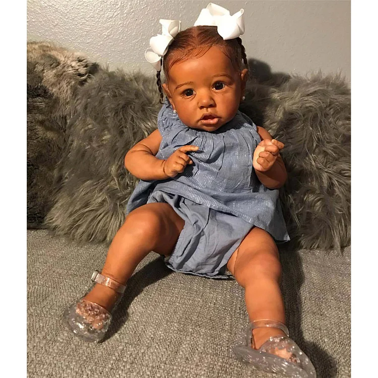 20'' African American Realistic Reborn Dolls Brixton with Clothes