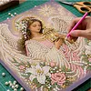 Pearl Painting Kit for Adults Angel Lantern Framed Wall Art