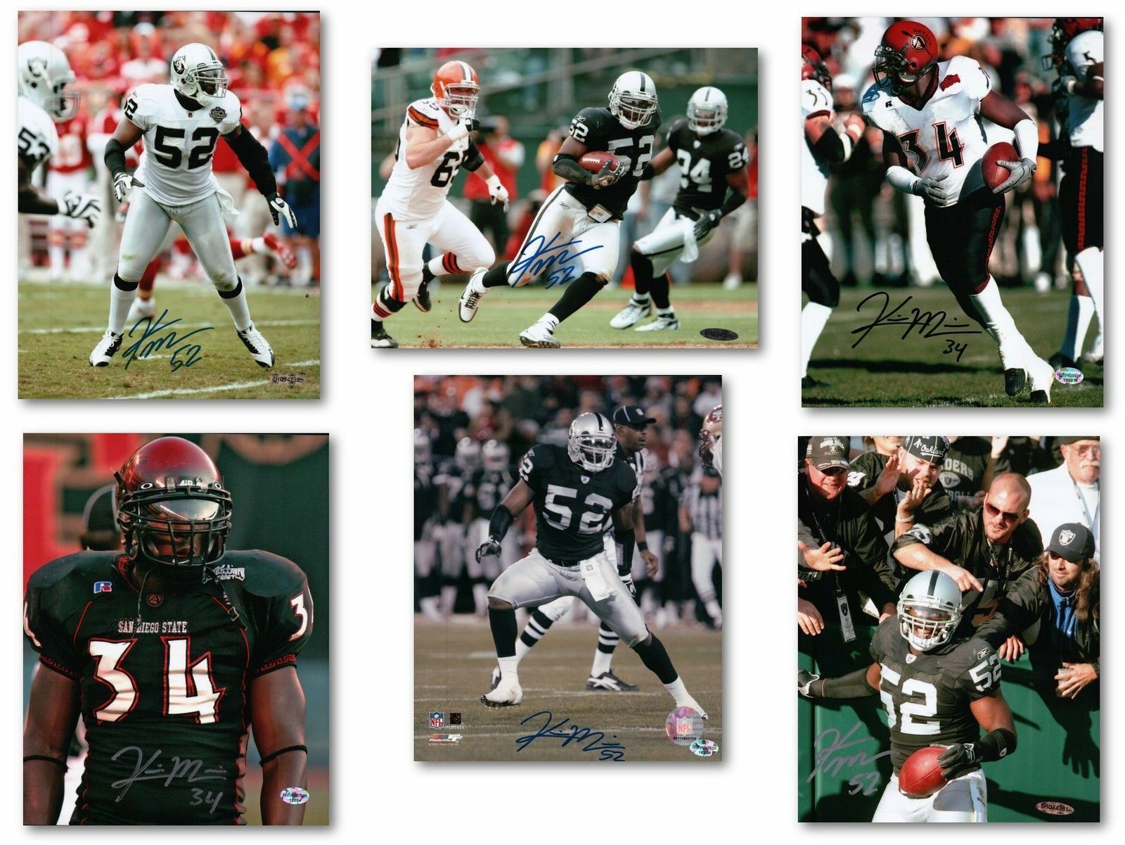 Kirk Morrison Signed 8X10 Photo Poster painting Autograph Panthers Auto UDA - 6 Different