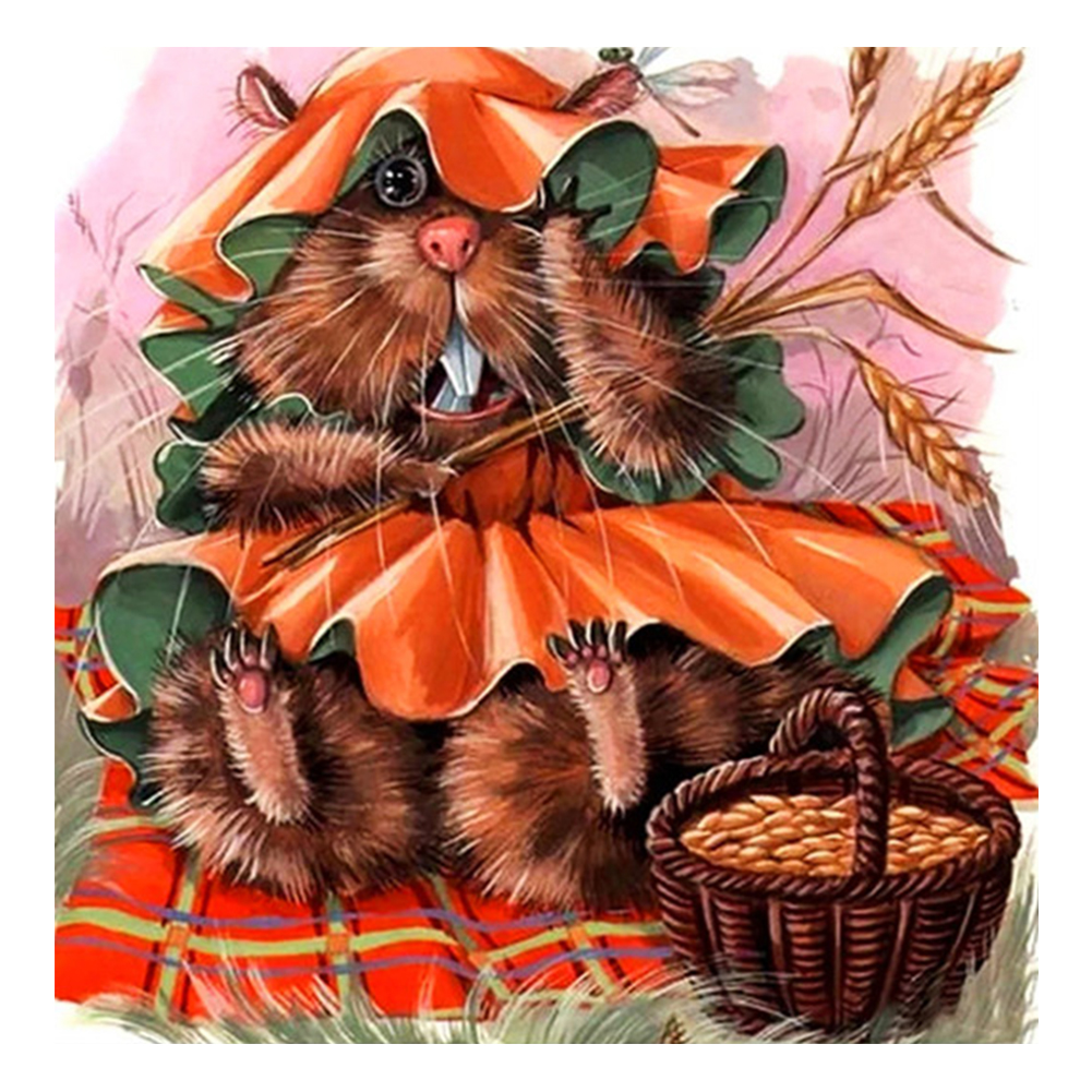 

Surprised Hamster - Round Drill Diamond Painting - 30*30CM, 501 Original