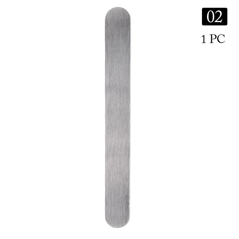 Double-Sided Straight Replacement Nail File SandPaper Pads With Metal Handle Grey /Black Buffer Strips 100/180/240 Remove-Nail Inspo