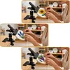 360-Degree Rotatable Embroidery Holder Adjustable Tableside Stitching Frames Clip Non-Slip Portable Metal Embroidery Clip Holder Suitable For Cross-Stitch Accessories
