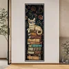 Cat On Pile Of Books-11CT Stamped Cross Stitch 30*90cm/11.81*35.43in(Big Size)