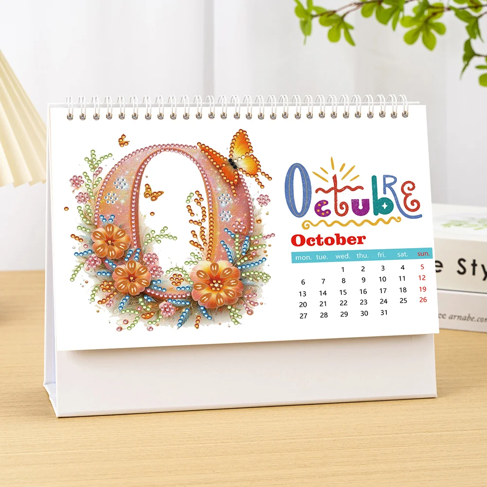 2025 Special Shape Merry Christmas Diamond Painting Desk Calendar for Home Decor