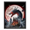 Castle And Dragon In Moonlight-11CT Stamped Cross Stitch 40*50cm/15.75*19.69in
