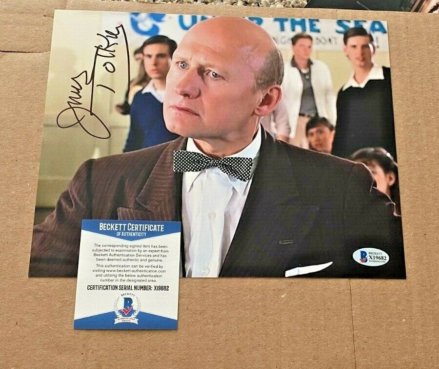 JAMES TOLKAN SIGNED BACK TO THE FUTURE 8X10 Photo Poster painting BECKETT CERTIFIED BAS