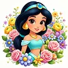 Jasmine-18CT Stamped Cross Stitch 30*30cm tapestrymarket