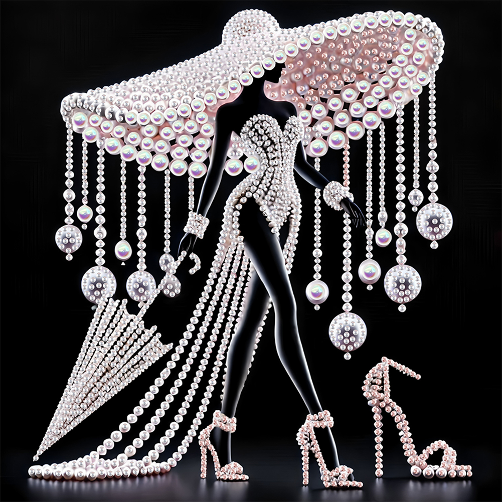 Elegant Lady 30*30cm(canvas) special shaped drill diamond painting