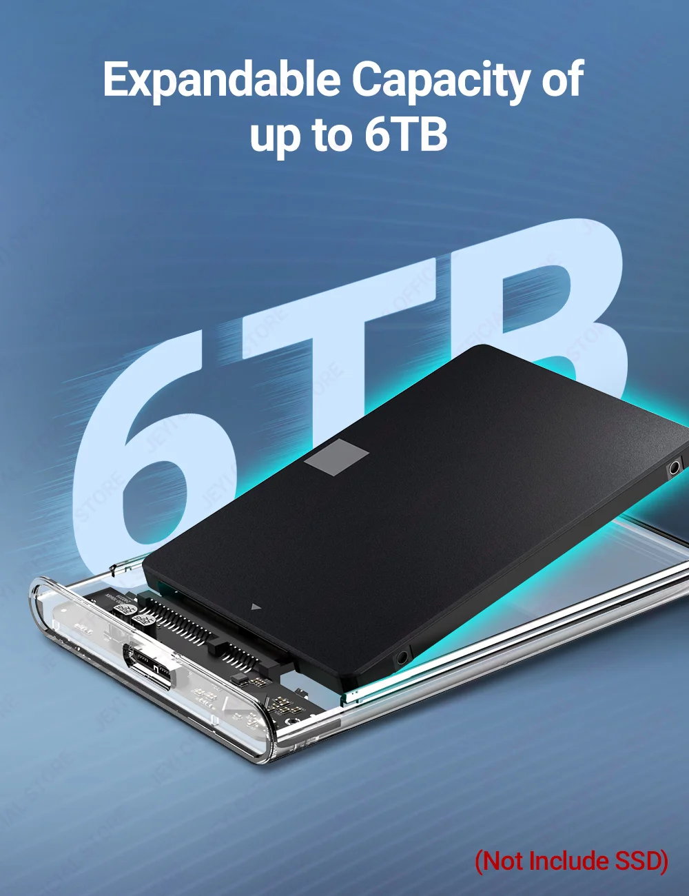 JEYI External Hard Drive Enclosure USB to SATA III Tool