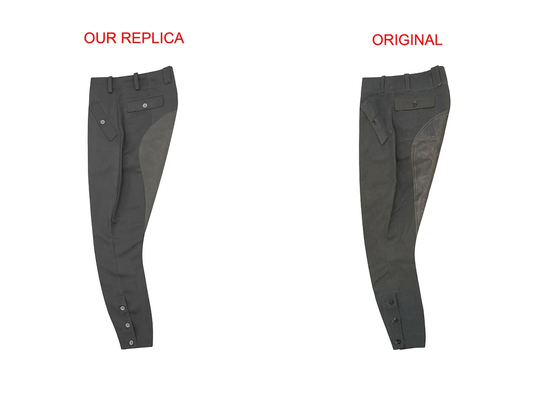   Wehrmacht German M1944 Stone Grey Gabardine Mounted Troops Riding Breeches German-Uniform