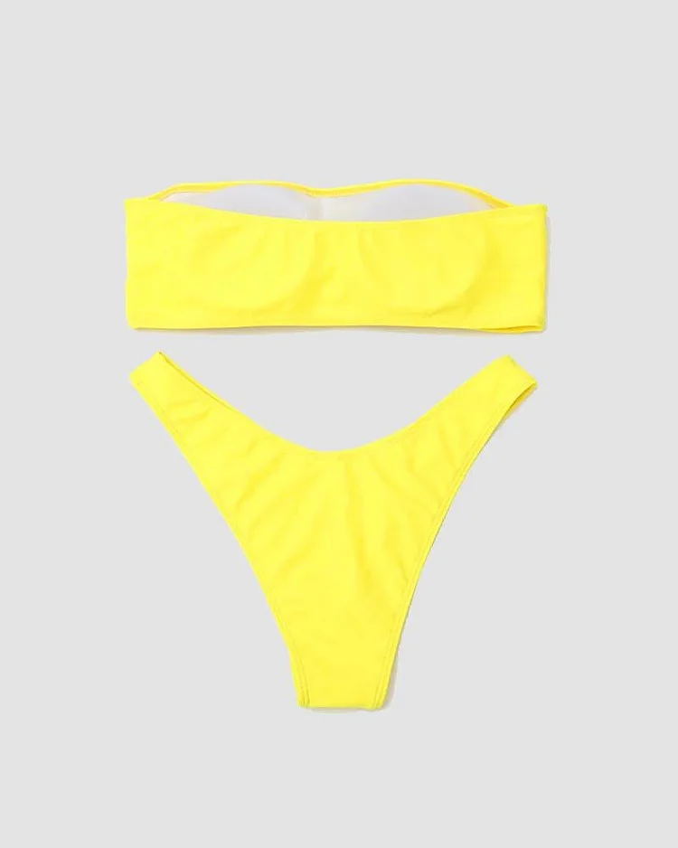 Caution Slippery Bikini Set