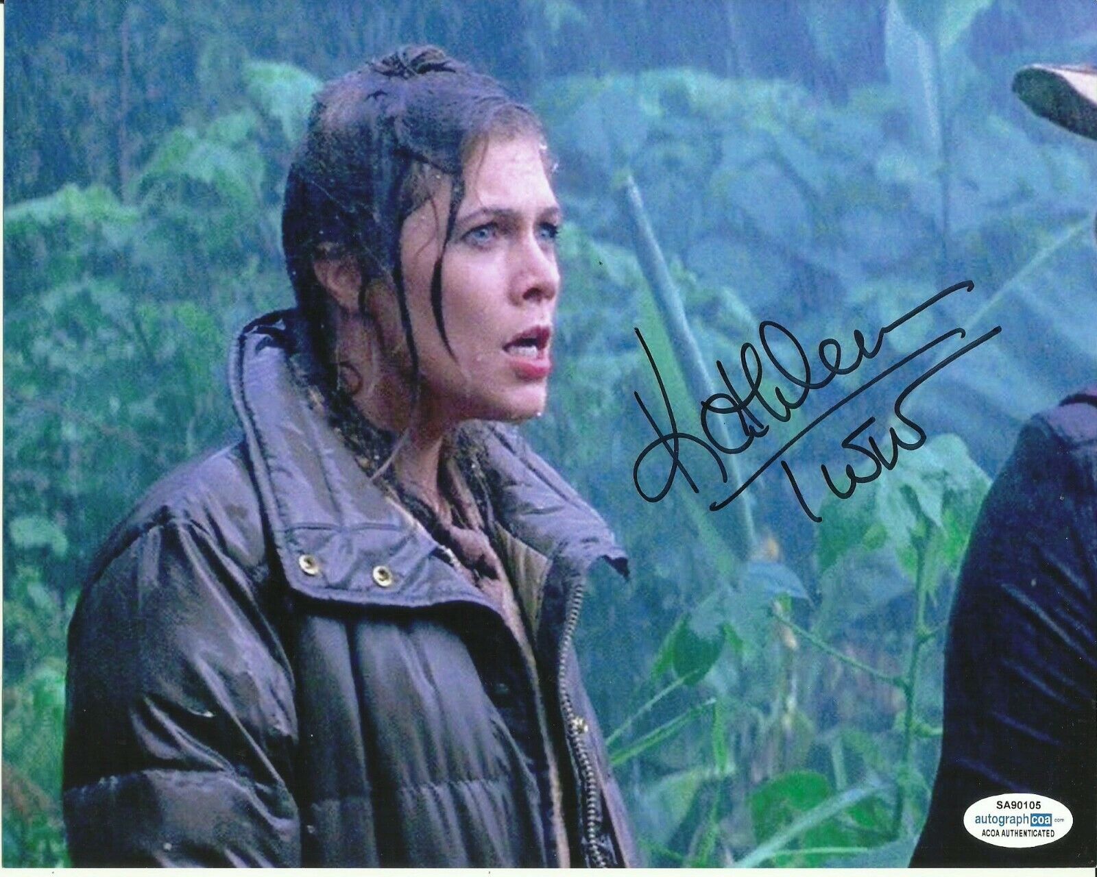 KATHLEEN TURNER SIGNED ROMANCING THE STONE Photo Poster painting UACC REG 242 (5) ALSO ACOA CERT