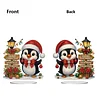 2D Flat Christmas Print DIY Diamond Painting Desktop Ornaments Kit Table Decor