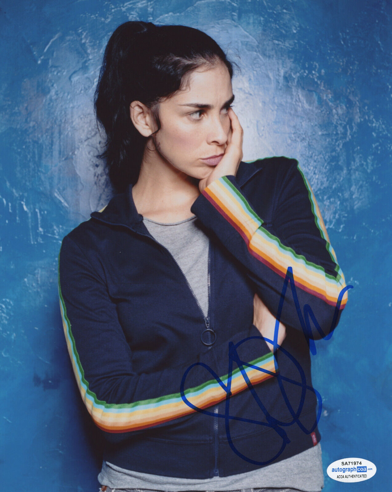 SEXY COMEDIAN SARAH SILVERMAN SIGNED 8x10 Photo Poster painting #2 WRECK-IT-RALPH ACOA COA