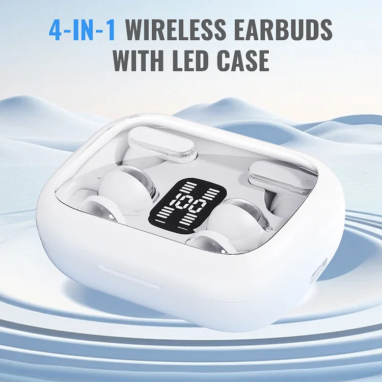 Auricolari Wireless 4-in-1 con Custodia LED