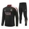 2024/2025 Psg Paris Saint-Germain Half-Pull Training Suit Black-Pink Jersey 1:1 Thai Quality