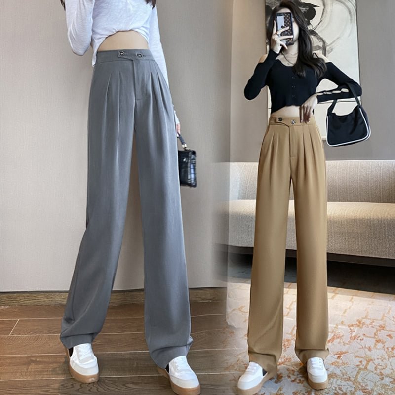 Pantalones Anchos De Cintura Alta