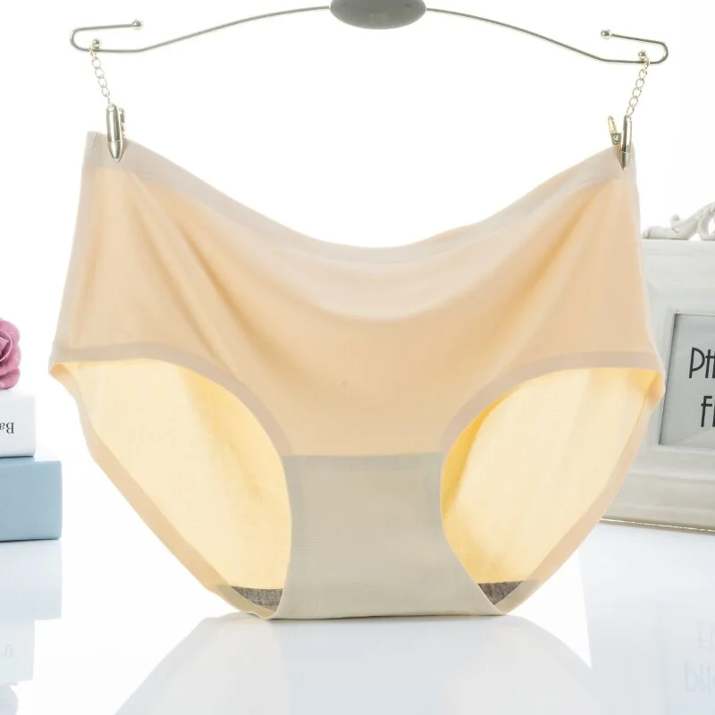 Factory Direct Large size Viscose Fiber Seamless Underwear Women's Sexy Mid-Waist Plus-sized Comfortable Women's Panties