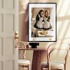 A3 & 4K Size Cute Maid Tifa Lockhart & Aerith Gainsborough Decorative Painting - (FF7) Final Fantasy VII - HuangGua Studio