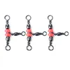 140Pcs Fishing Swivel Snaps Kit Ball Bearing Swivels Triple Swivel Connectors