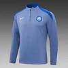 2024/2025 Inter Milan Half-Pull Training Suit Grey Football Jersey 1:1 Thai Quality Set