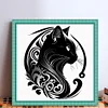 Silhouette - Cat-11CT Stamped Cross Stitch 40*40cm/15.75*15.75in tapestrymarket