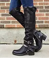 Women's Boots Brown Autumn Boots Retro Knight Boots