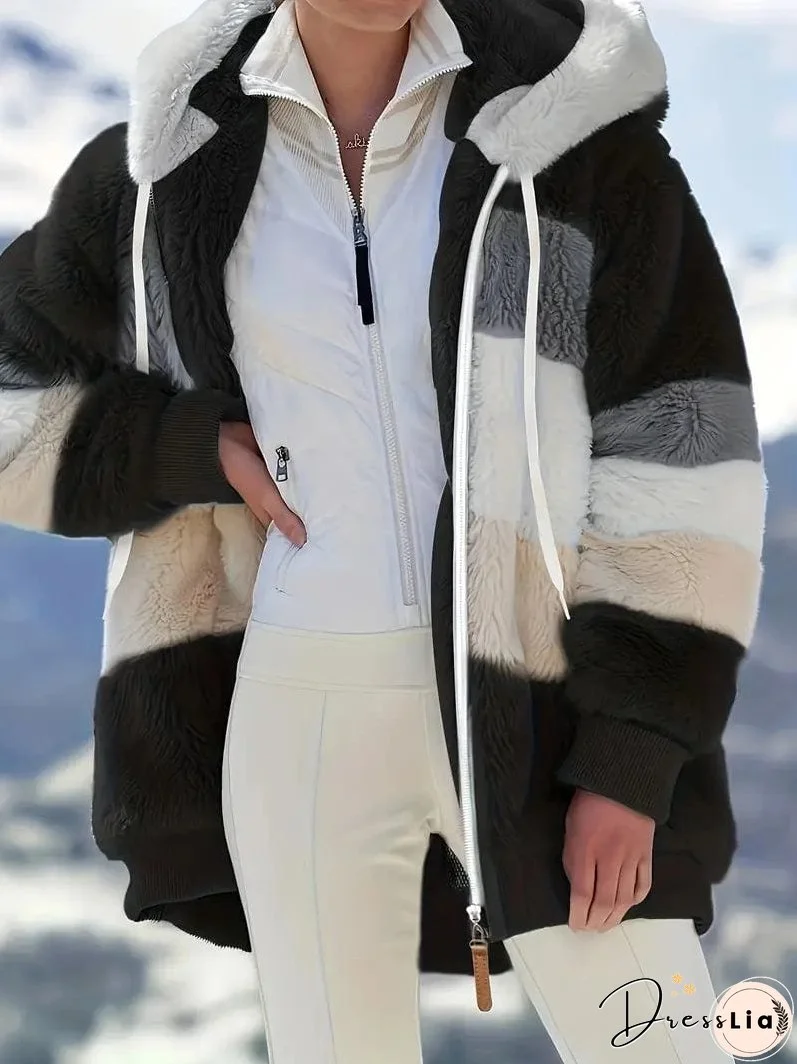 Cozy Tie-Dye Fleece Jacket for Women