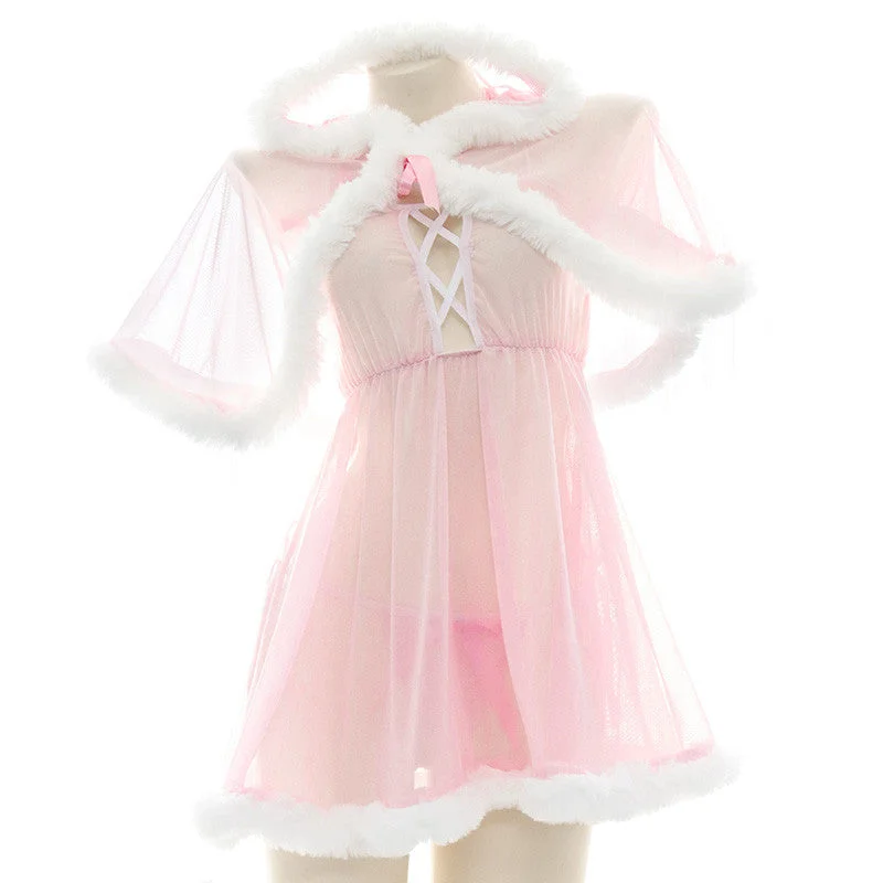 Cute Pink Cape Dress BE1176