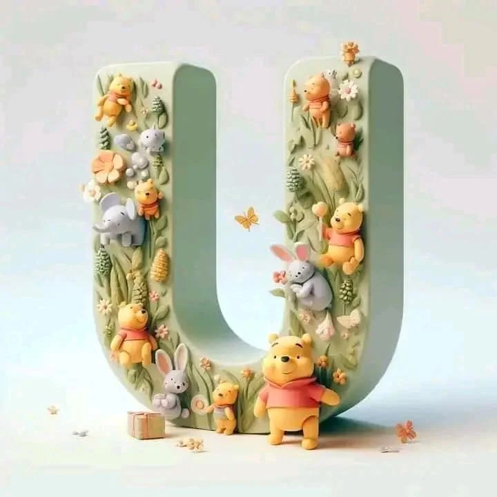 Diamond Painting - Full Round Drill - Pooh&Alphabet(Canvas|40*40cm)