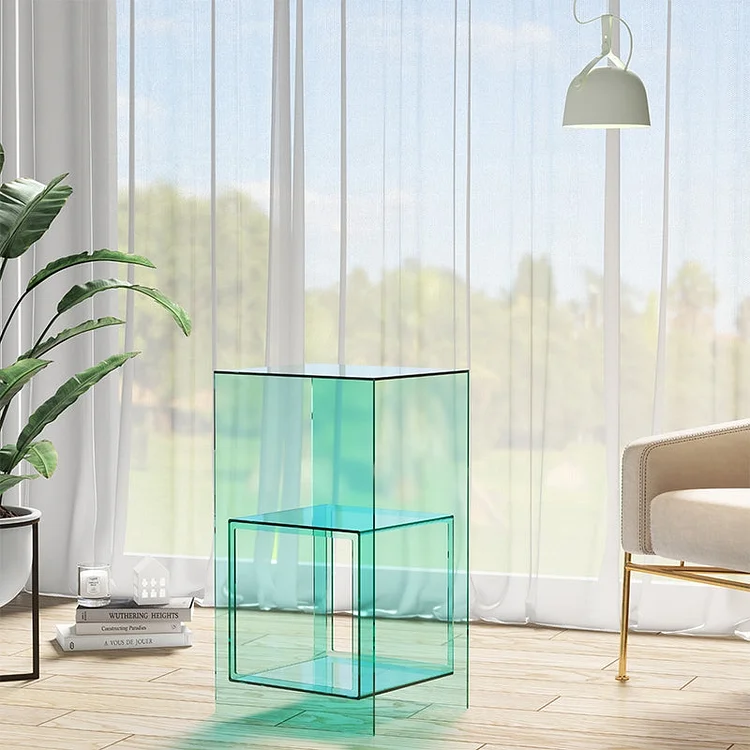 Transparent Acrylic Side Table Living Room Storage Cabinet Bedside Table for sale