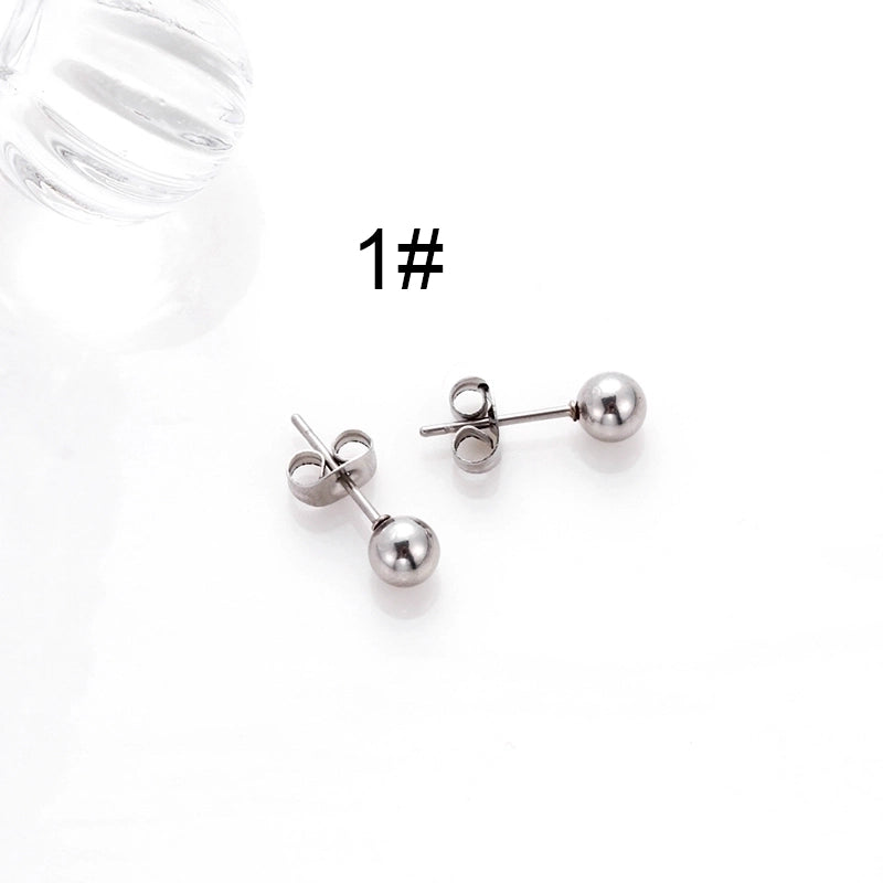 1 Pair Hip-Hop Geometric Cross Feather Plating 316 Stainless Steel Earrings