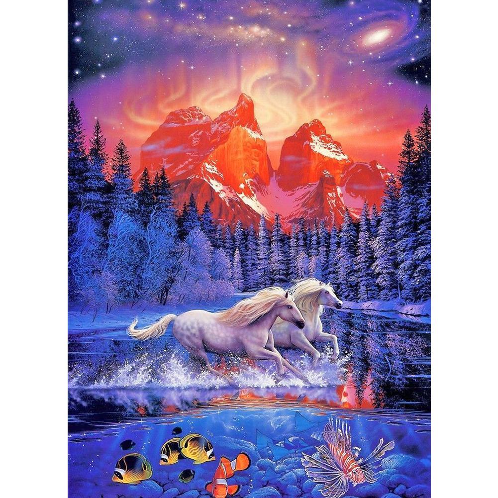 

Horse and Fish-Round Drill Diamond Painting-30*40CM, 501 Original