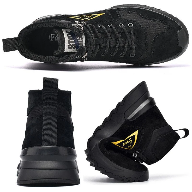 2021 Winter Autumn Genuine Leather Comfy Men Shoes Fashion Mens Ankle Boots Man New Fashion Design Sneakers Outdoor Casual Boots