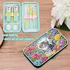 Cat Flower Diamond Painting Nail Art Bag Set Includes 7 Professional Tools