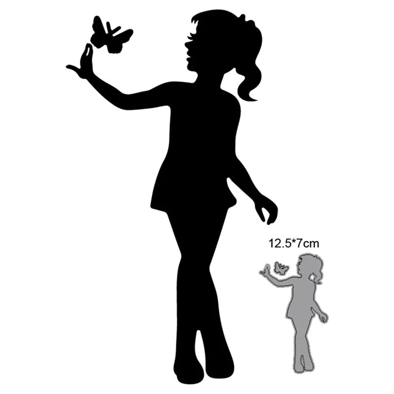 Heart Rains Umbrella Girl Metal Cutting Dies Cut Die Mold Decoration Scrapbook Paper Craft Knife Mould Blade Punch Stencils Dies