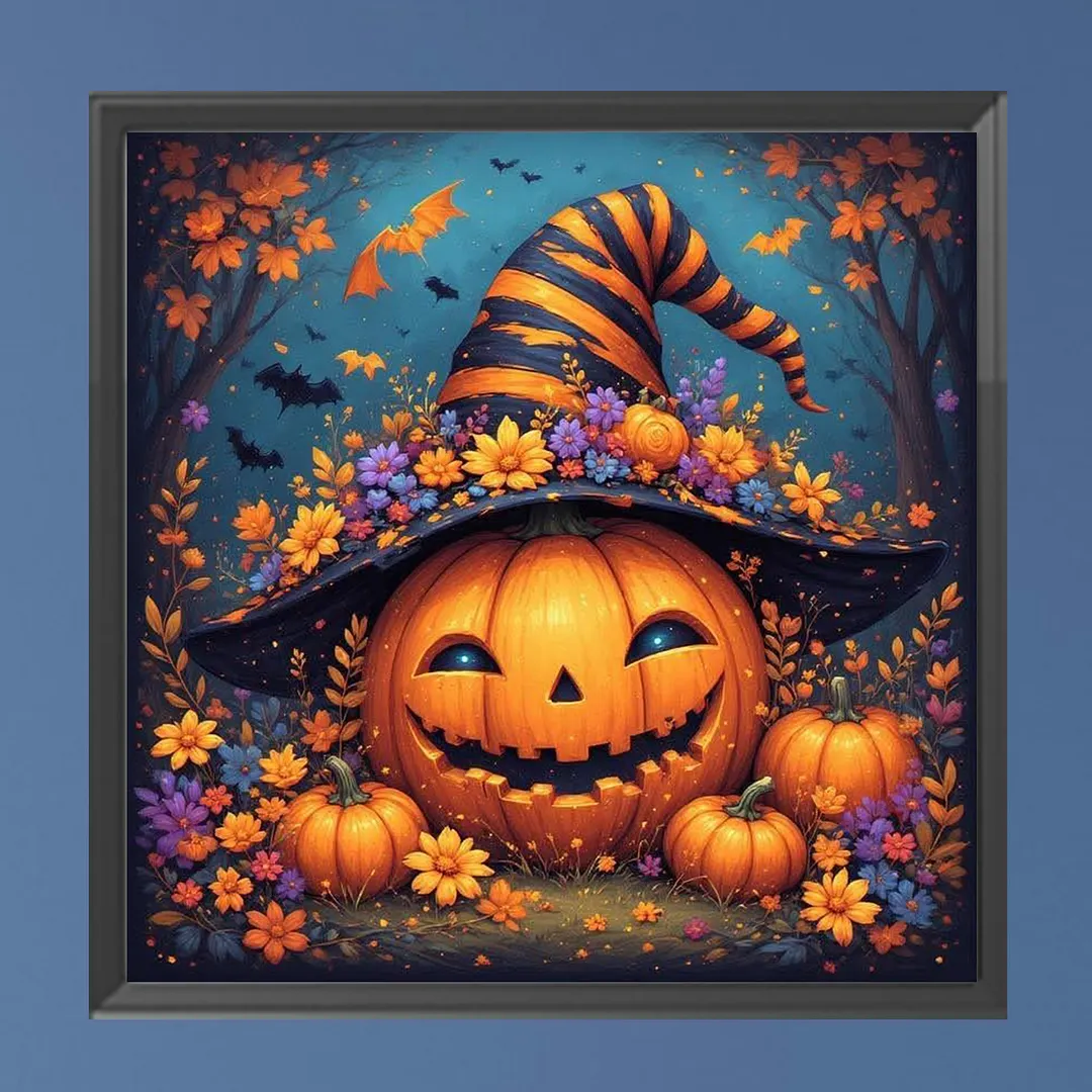 Halloween B Full DIY 5D Square Drill Diamond Dots Paintings Picture Arts Craft 13.78x13.78Inch Crystal Art Paint by Diamond Diamond Crystal Rhinestones Painting Kits for Adults Beginner Home Wall Deco