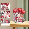 DIY Cat Love Balloon Acrylic Special Shape Diamond Painting Desktop Ornaments