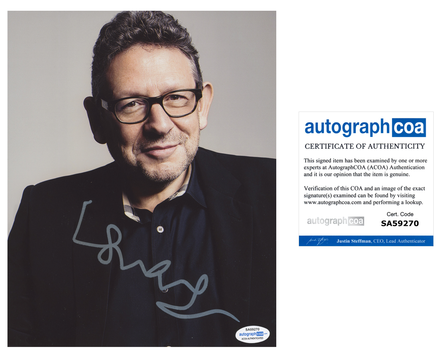 Lucian Grainge Signed Autographed 8x10 Photo Poster painting Universal Music Group CEO ACOA COA