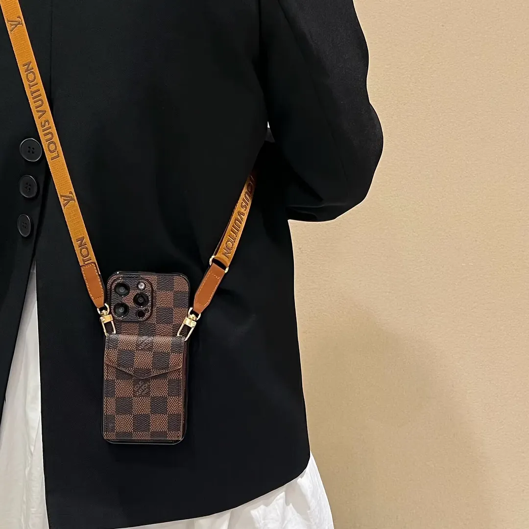 Elegant LV crossbody monogram canvas wallet Gucci Ophidia GG Apple iPhone case
