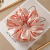 8PCS Satin Plain Colors Hair Band Scrunchie