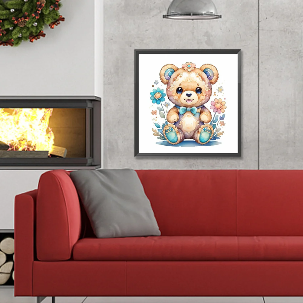 Full Round Diamond Painting 30*30cm - Bear