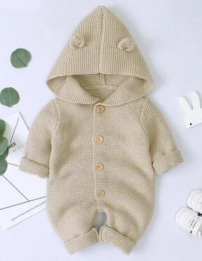 Baby Girl Romper Knitted Newborn Baby Clothes Romper With Hat Infant Toddler Jumpsuit For Kids Cotton Toddler Boys Jumpsuit